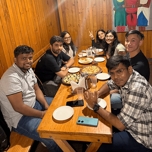 Quicklend Team at DYU Art Cafe enjoying a hearty dinner